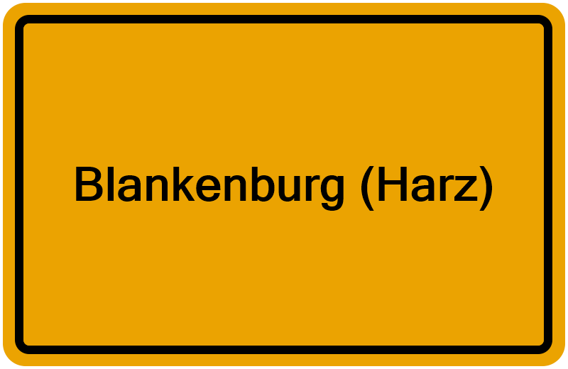 Handelsregisterauszug Blankenburg (Harz)